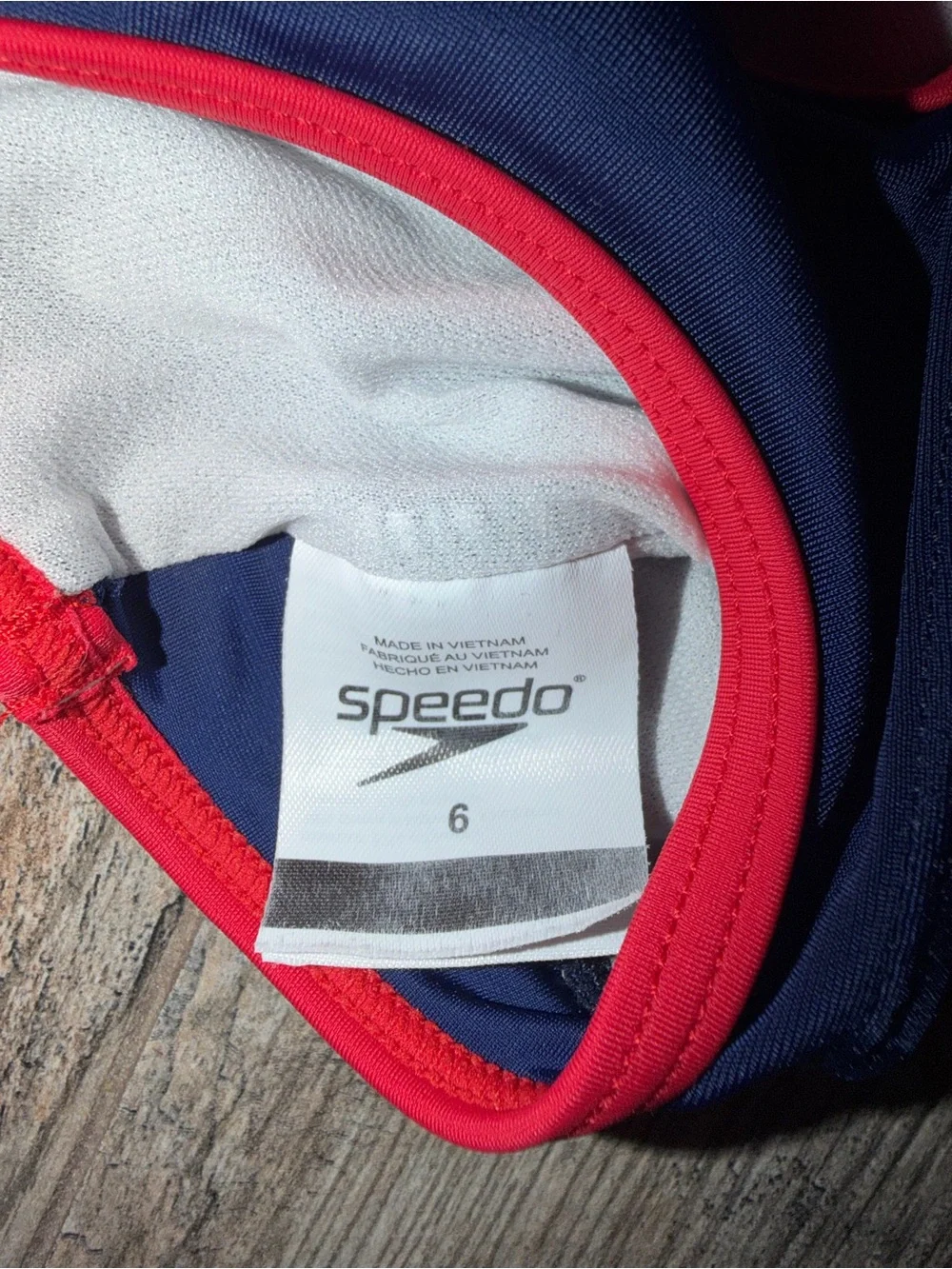 Speedo Girls Patriotic Star Swimsuit Size 6